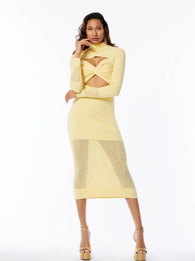 Golden Sunlight Luxe Maxi Cut-Out Dress