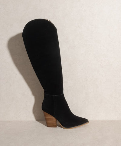 OASIS SOCIETY Clara - Knee-High Western Boots - Laced Array