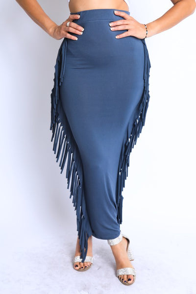 Fringed maxi skirt - Laced Array